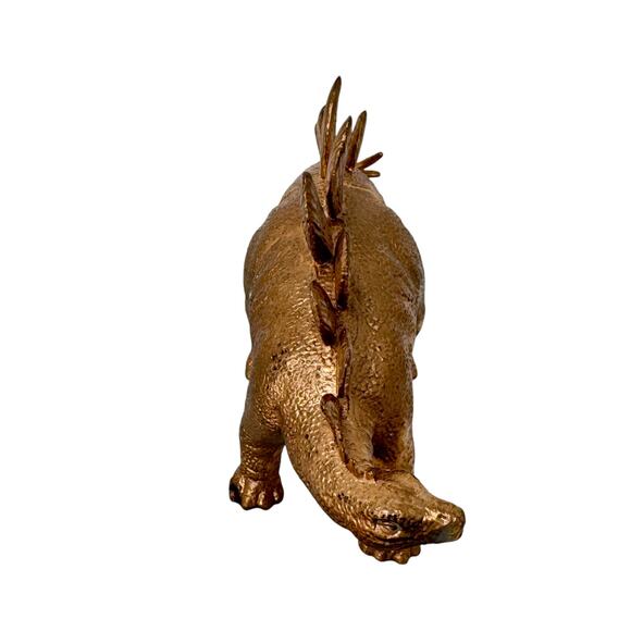 2004 Schleich Custom Bronze Paint Stegosaurus Rex Dinosaur 7" Figurine - Picture 3 of 5